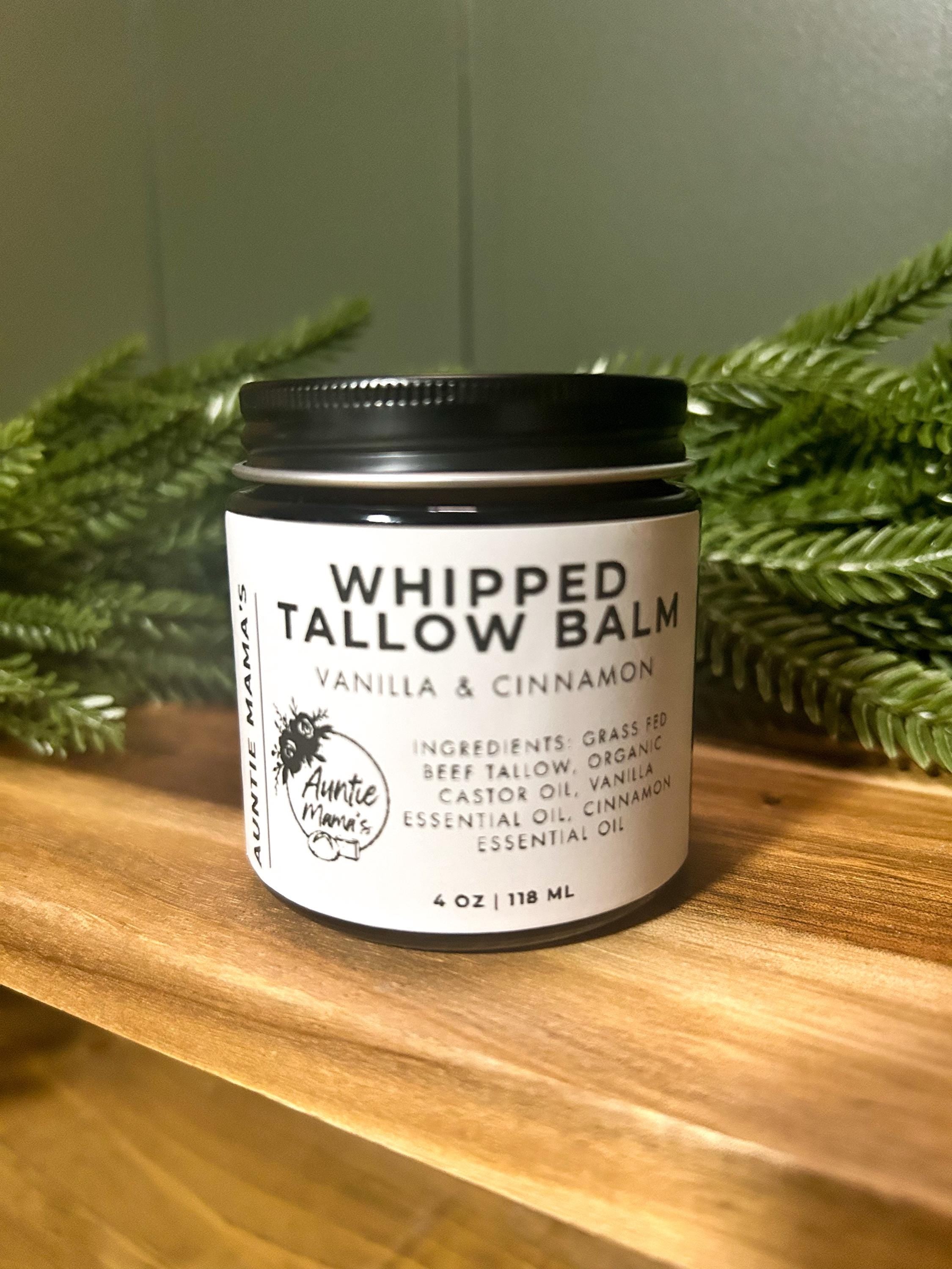 Grass Fed Whipped Tallow Balm, Organic Skin Cream, Tallow Body Butter