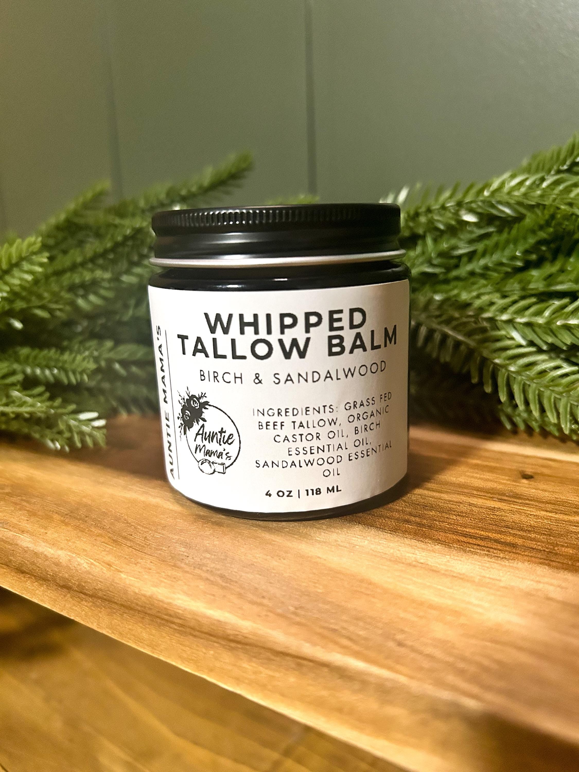 Grass Fed Whipped Tallow Balm, Organic Skin Cream, Tallow Body Butter