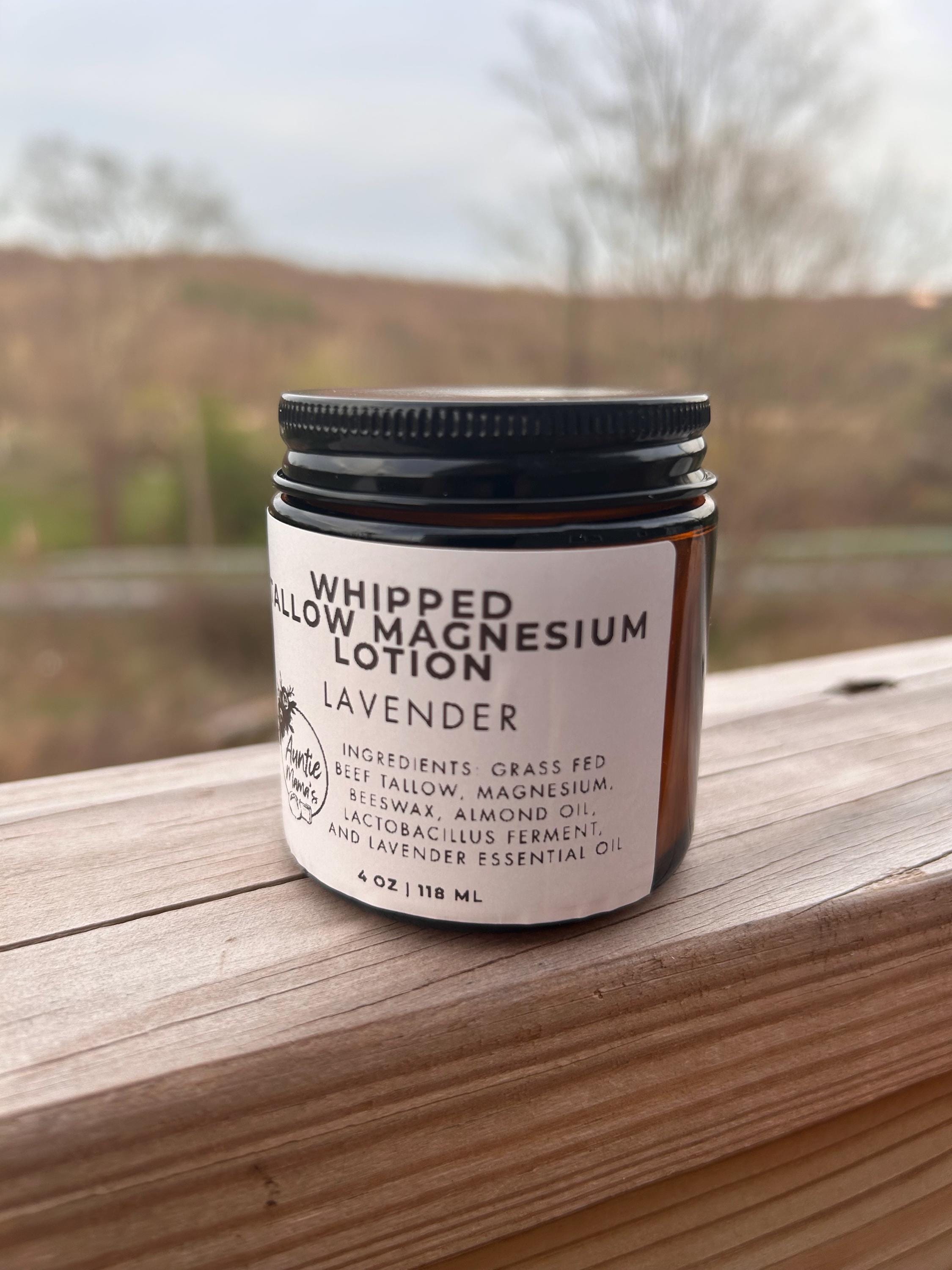 Grass Fed Tallow Magnesium Lotion - Lavender