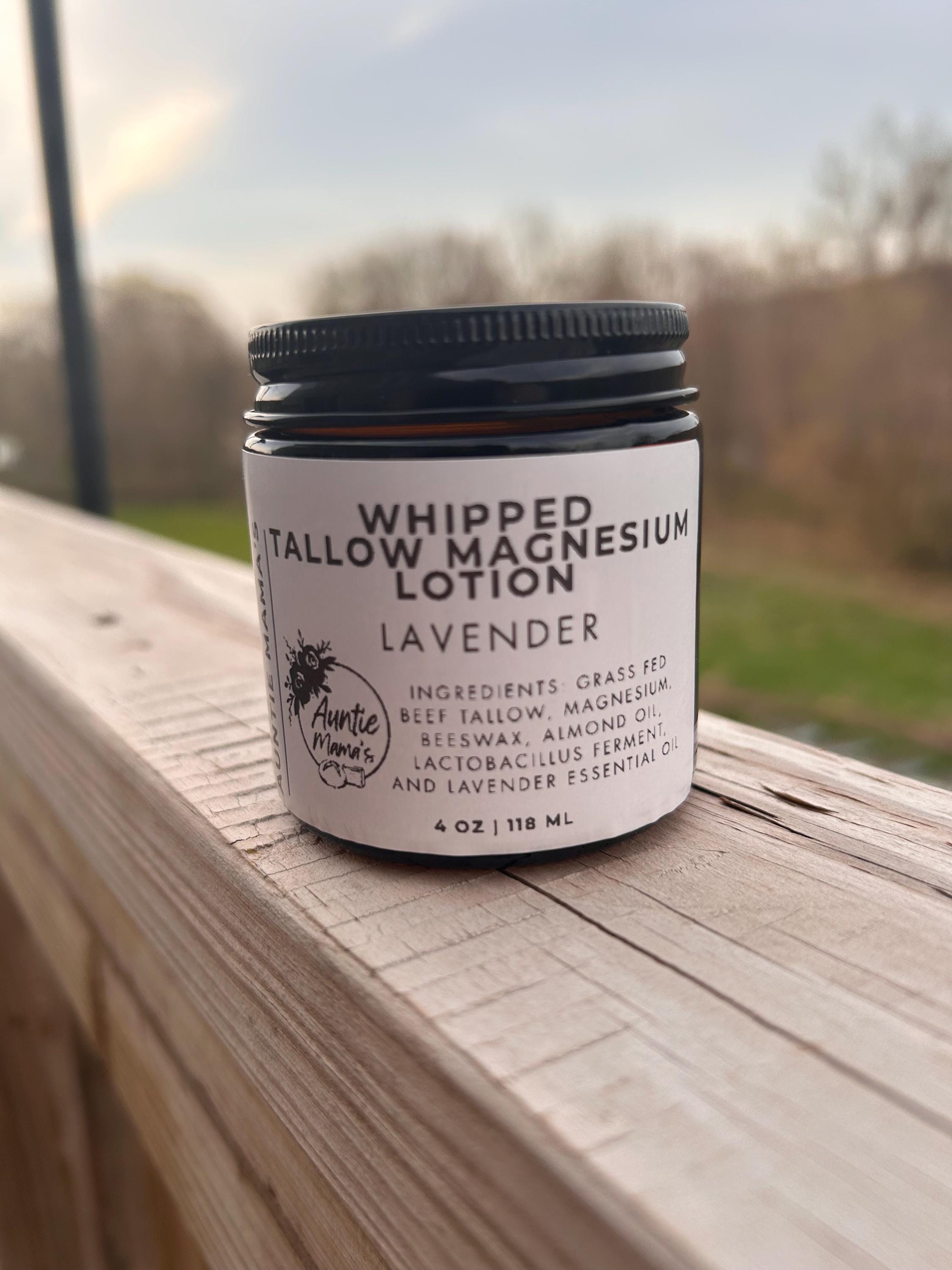 Grass Fed Tallow Magnesium Lotion - Lavender