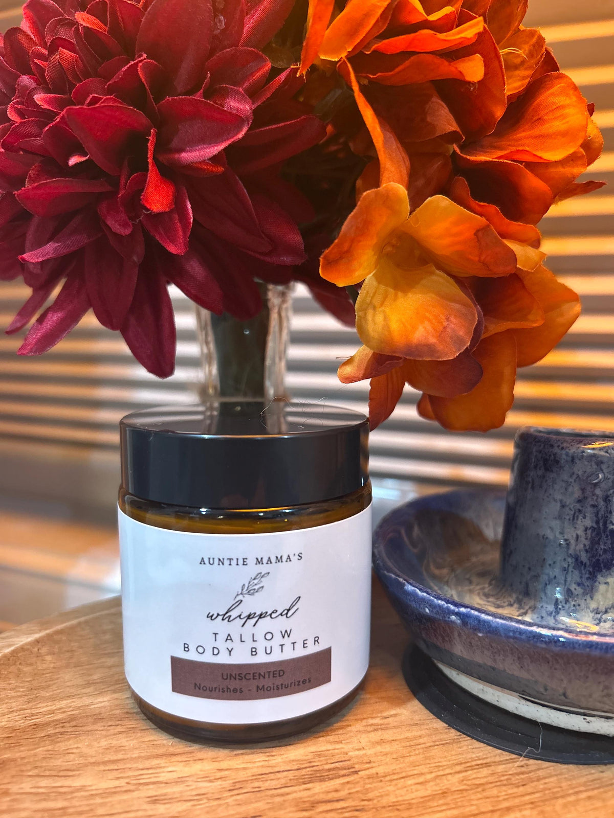 Unscented Grass Fed Whipped Tallow Balm, Organic Skin Cream, Tallow Body Butter
