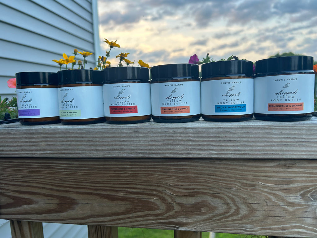 Grass Fed Whipped Tallow Balm, Organic Skin Cream, Tallow Body Butter
