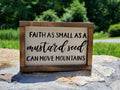 Faith As Small As A Mustard Seed - Farmhouse Home Decor - Rustic Home Decor - Rustic Framed Sign - Farmhouse Framed Sign