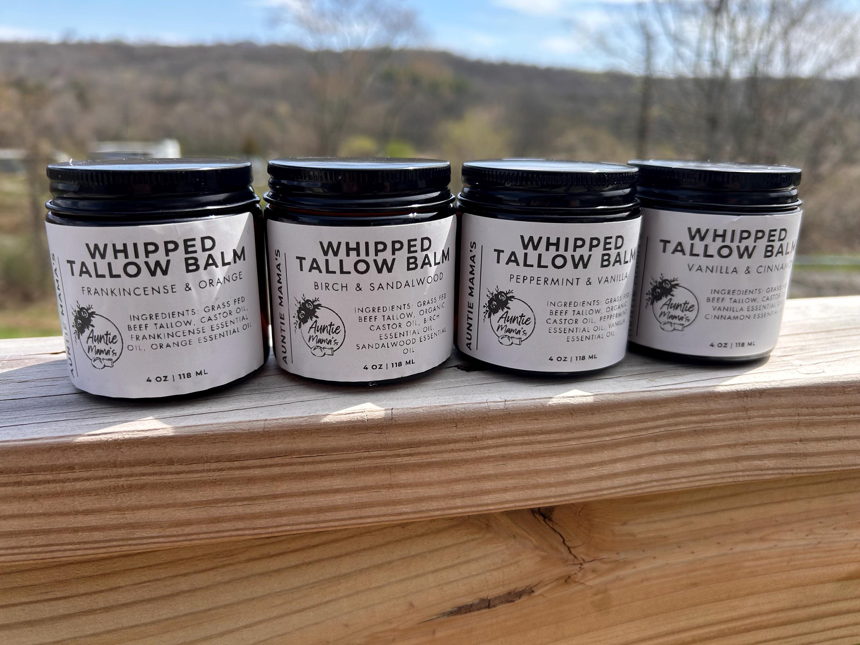 Grass Fed Whipped Tallow Balm, Organic Skin Cream, Tallow Body Butter