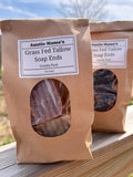 Very Thin Cut Grass Fed Tallow Bar Soap Ends - 1 lb Sampler